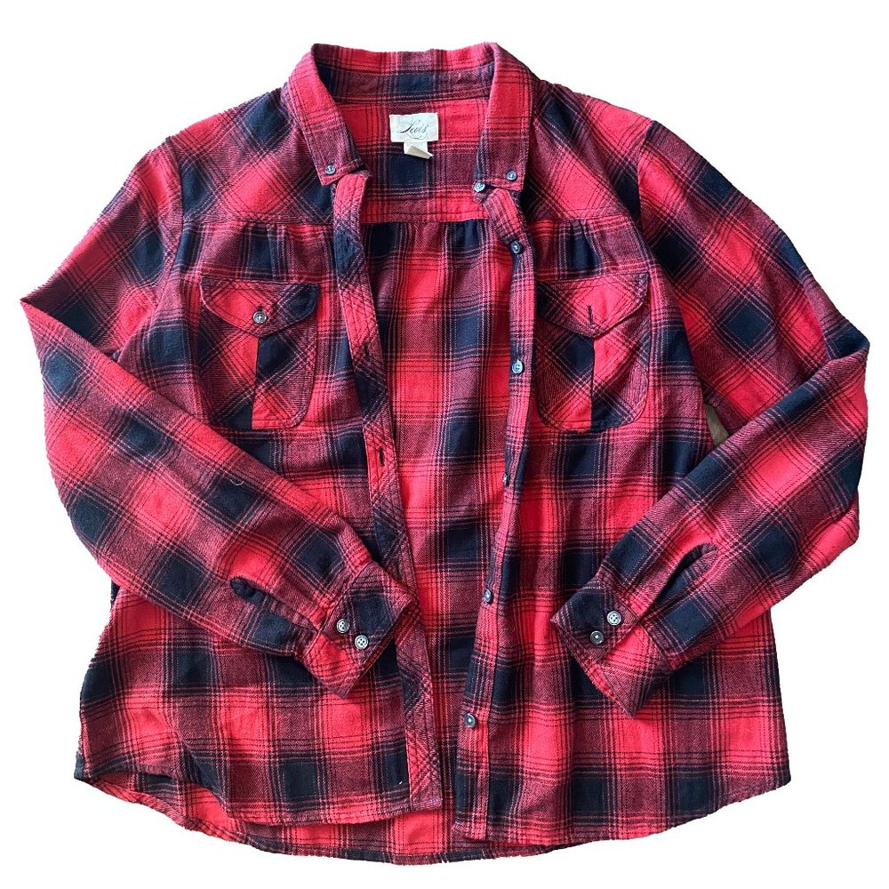 Levis Red Flannel 100% cotton womens L